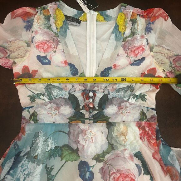 NWT Dalia MacPheeFloral Garden French Country Style Feminine Maxi Dress